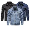 Printemps Automne Coton Jeans Veste Homme Mode Denim Vestes Manteau Mâle Col Rabattu Casual Bomber Hommes Vêtements Outwear 240108