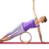 Yoga Blocks Wheel Back Roller Cork For Stretching Flexibility Bends Deepen Pose Backbend Wood