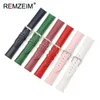 Remzeim Genuine Leather 14mm 14mm 18mm 20mm 20mm 22mm watchband 자주색 송아지 가죽 가죽 시계 스트랩 여성 시계 액세서리 240109