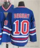 1980ムービーヴィンテージホッケー9アダムグレイブスジャージCCM刺繍10 Ron Duguay 11 Mark Messier Jersey Blue White Orange Retro Man 73