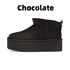 Boots Classic Women Ultra Mini Platform Chestnut Fur Fur Black Sheepes Tazz Gules Woman Men Men Boot Shoed Suede Apper