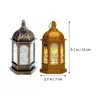 Candle Holders 2Pcs Ramadan Decoration Eid Lanterns Flameless Decorative Lamp For Muslim Islamic Or Festivals