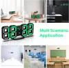 3D LED Wall Clock Digital Alarm Clocks Home Living Room Office Table Desk Night Clock LL LL