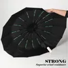 Grand parapluie à Double os 16K pour hommes et femmes, coupe-vent, Compact, pliable, automatique, Business, luxe, soleil, pluie, voyage, 240109