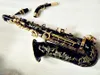 High-end Eb Altsaxofoon A-991 Zwart lichaam gouden toetsen Japanse ambachtelijke gemaakt jazz instrument altsax met Case