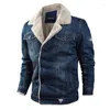 Vestes pour hommes Ymwmhu Marque de mode Hommes Denim Veste Épais Casual Hiver Chaud Bomber Polaire Pour Manteau À Manches Longues Vêtements