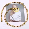 Designer Chain Belt Gold Metal Letter Belie Vintage Cinture Vintage Women Gold Versatile Luce Luxuria Catene Cinture Accessori Accessori Regali 251