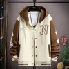 Trendy Hip Hop Hooded Baseball Uniform Unisex Slim Fit Lightweight Sportswear Jacket Men's Bomber Jackets Autumn Coat 240108