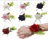 Ramillete de flores para muñeca nupcial, dama de honor, hermanas, flores de mano, boda, graduación, flores de seda artificiales, pulsera 8855178