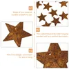 Suministros para fiestas Árbol de Navidad Estrellas de metal Pentagrama oxidado Pequeña estrella Granero Miniaturas Decoraciones País