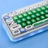 Toetsenborden Melkweide Key Cap PBT MOA Profiel 129 toetsen/set Double Shot Keycap Thermische sublimatie Mechanisch toetsenbord voor maatwerkL240105