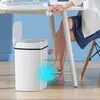 Smart Trash Can For Kitchen House SMART HOME DUSTBIN TOBIN REPTASKET BAMBRAG AUTOMATISK SENSOR TRASH CAN GÖRBAGA BIN RENGING VERKTYG 240108