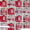 1926-1999 Filme Retro CCM Hóquei Jersey Bordado 91 Sergei Fedorov 13 Pavel Datsyuk 31 Curtis Joseph 33 Kris Draper 40 Henrik Zetterberg V 55