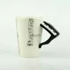 Mugs Novelty 220ml Piano Ceramic Cup Music Note Milk Juice Lemon Mug Coffee Tea Cup Christmas New Year Gift YQ240109