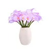 Fleurs décoratives 10 pièces réaliste mariée élégante en plastique maison faux Calla Lily décoration de mariage léger bricolage fleur artificielle florale