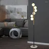 Floor Lamps Modern Led For Living Room Glass Ball Standing Lampes Gold Light Bedroom Luminaire Home Decor Lighting Fixtures