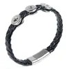 Charm Bracelets Brand Snap Bracelet&Bangles 10Colors High Quality Button Wrapped Leather Bracelet Fit For 12mm Jewelry