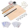 Machine microblading kit beginners wenkbrauw permanente make -up set tattoo handmatige pen 3d oefening huidpigment inkten voor startmogelijkheden levering