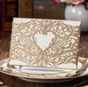 Invitación de boda personalizada de oro Wishmade con sobres y sellos, impresión personalizada para boda 1121410