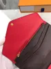 10a Högkvalitativ tvådelar Brun Flower Rose Women's Long Wallet Original Box Envelope Flipped Wallet Fashion Men's Designer Wallet Key Card Clip Wallet 114