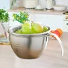 Bowls Mixing Bowl Baking Long Handled Non-Slip With Egg Scale Metal