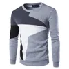 Men's Hoodies Fashion Sweatshirts O Neck Color Block Streetwear Baseball Sports Pullover Long Sleeve Sweatshirt Man Clothing