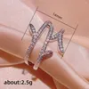 Cluster Rings Caoshi Stylish Female Party Ring med Shiny Zirconia Fashion Design Accessories for Engagement Modern Style Jewelry Gift