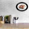 Frames Cadre photo ovale en bois pour décoration murale en noir classique (clous de montage de 10 pouces inclus)