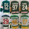 Hóquei Retro Reverso 97 Kirill Kaprizov Jersey 36 Mats Zuccarello 24 Matt Dumba 46 Jared Spurgeon 17 Marcus Foligno 29 Marc-Andre Fleury 14 56