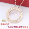 Car tires's Necklace for women and men online store Single Ring Big Cake Plated with 18K Rose Gold Fashion Screws Diamonds Pendant Collar With Original Box