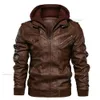 2024 KB chaquetas de cuero para hombre, chaqueta informal de otoño para motocicleta de PU, abrigos de cuero para motorista, ropa de marca, talla europea