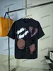 Xinxinbuy 2024 Men Designer Tee Tシャツグラフィティペインティングレター印刷1854女性ブラックホワイトレッドブルーS-2xl