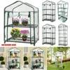 MINI Greenhouse Plant Shed Cover For The Home 2/3/4/5 Tier Small Greenhouse Outdoor Garden Plant Grow Green House PVC Cover 240108