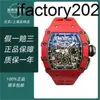 Top ZF Factory RicharSmiller Tourbillon Fibre Fibre Case RM11-03 Red Magic Automatyczne zegarek mechaniczny Czerwony Materiał z włókna węglowego Data wystawienia gwarancji wyświetlania