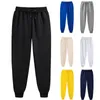 Herrbyxor sport jogger fitness byxor fleece casual sweatpants kvinnor lösa par utomhus elastiska dragskor länge