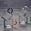 Weingläser 6 Stück Hochwertige hitzebeständige Glas-Teetasse Bunte Kung-Fu-Teetasse mit kleinem Griff Haushalts-Borosilikat-Weißweinbecher YQ240105