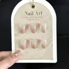 False Nails Misskitty Handmade Press-on Ice Transparent Glass Pure Wear Nail Short Temperament Want Nude Color Gradient White