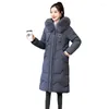 Women's Trench Coats 2024 Down Cotton-padded Jacket Chubby Girl Loose Long Slim Plus Fat S