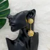 Dingle örhängen designer k butik 2024 geometrisk rund unik öronkedja droppe örna moderna kvinnliga smycken
