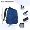 Backpack A Little Blue Glitter Backpacks Boys Girls Bookbag Cartoon Children School Bags Laptop Rucksack Shoulder Bag Large Capacity