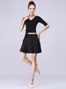 Stage Wear Ruffles Woman Dresses Latin Dance Competition Ballroom Practice Dress Women Elagant Skirt With Safety Pants 2024 Skirts