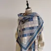 Корейская версия, милый клетчатый шарф для женщин, универсальный модный кашемировый утолщенный двусторонний шаль с кисточками, длинный шейный ободок