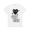 Designer TEE Com Des Garcons PLAY T-shirt a maniche corte con logo rosso cuore Bianca XL Migliore qualità Taglia EURO