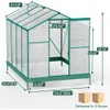 Greenhouse Polycarbonate 6x8ft for Plants Walk in Green House with Aluminum Frame Heavy Duty for Outdoors Outside Backyard 240108