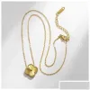 Pendant Necklaces Luxury Design Gold Clover Necklace Bracelet Titanium Steel Jewelry For Women Gift Drop Delivery Pendants Ot8Wt Dhmrl