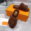 Designer orans sandaler kvinnor tofflor ullpar äkta läder topp hsapade tofflor kvinnor lyxig gåva kvinnor varm toffel sandal par mens cognac faux sandaqqq