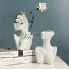 Planters Pots Woman Body Model Vase Nordic Style Ceramic Modern Body Art Vase Home Decor Creative Flower Pot Living Room Decoration Vases YQ240109