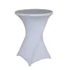 Stretch Rond Tafelkleed Cocktail Spandex Tafelkleed Bar el Bruiloft Witte Hoes 607080cm Diameter Meerkleurig 240108