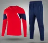 Vêtements de gymnastique pour hommes, ensemble de veste rouge à manches longues, survêtement pour adultes, uniforme de Sport bleu, manteau ample blanc, bricolage, nom, numéro OEM