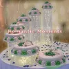 Doğum Günü 6 PCS Kek Tutucular Kristal Kek Stand Düğün Doğum Günü Ziyafet Centerpiece Cake Ekran Düğün Dekor197D